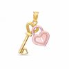 Thumbnail Image 0 of Diamond-Cut Heart Key Charm in 10K Two-Tone Gold