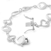 Thumbnail Image 1 of Diamond Accent Heart Cutouts Bracelet in Sterling Silver - 7.25"
