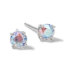 Thumbnail Image 0 of 4mm Iridescent Cubic Zirconia Stud Earrings in Sterling Silver