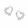 Thumbnail Image 0 of Cubic Zirconia Heart Stud Earrings in Sterling Silver