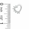 Thumbnail Image 1 of Cubic Zirconia Heart Stud Earrings in Sterling Silver