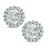 Thumbnail Image 0 of 6mm Cubic Zirconia Frame Stud Earrings in Sterling Silver