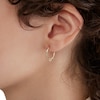 Thumbnail Image 2 of Cubic Zirconia Infinity Hoop Earrings in 10K Gold