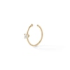 Thumbnail Image 0 of 14K Solid Gold CZ Solitaire Nose Ring - 20G 5/16"