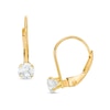 Thumbnail Image 0 of Child's 4mm Cubic Zirconia Solitaire Drop Earrings in 14K Gold
