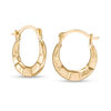 Thumbnail Image 0 of Child's Ribbed Hoop Earrings in 14K Gold