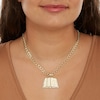 Thumbnail Image 2 of Textured Lord's Prayer in Open Bible Necklace Charm in 10K Solid Gold
