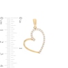 Thumbnail Image 1 of Cubic Zirconia Tilted Heart Necklace Charm in 10K Solid Gold