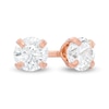 Thumbnail Image 0 of 14K Rose Gold CZ Solitaire Studs