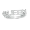 Thumbnail Image 0 of 1/20 CT. T.W. Diamond Pavé "QUEEN" Ring in Sterling Silver