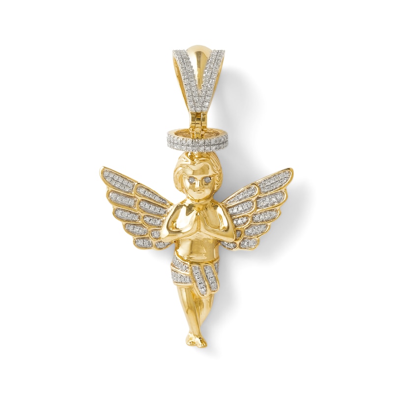 1/2 CT. T.W. Diamond Angel Charm in 10K Gold