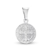 Thumbnail Image 1 of Made in Italy Reversible Saint Benedict and Cross Necklace Charm in Hollow Sterling Silver