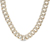 Thumbnail Image 0 of 1 CT. T.W. Diamond Cuban Link Chain Necklace in Sterling Silver with 14K Gold Plate – 22"