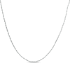 Thumbnail Image 0 of 018 Gauge Solid Singapore Chain Necklace in Brass with Silver Electroplate - 26"