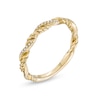 Thumbnail Image 1 of 1/20 CT. T.W. Diamond and Rope-Textured Twist Shank Ring in 10K Gold