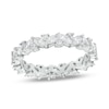 Thumbnail Image 0 of Cubic Zirconia Marquise and Round Eternity Band in Sterling Silver - Size 8