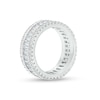 Thumbnail Image 1 of Cubic Zirconia Baguette and Round Eternity Ring in Sterling Silver