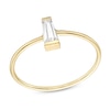 Thumbnail Image 0 of Cubic Zirconia Tapered Ring in 10K Gold