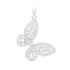 Thumbnail Image 0 of Cubic Zirconia Medium Butterfly Necklace Charm in Sterling Silver