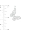 Thumbnail Image 1 of Cubic Zirconia Medium Butterfly Necklace Charm in Sterling Silver