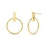 Thumbnail Image 0 of Large Open Circle Stud Earrings in 10K Tube Gold