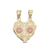 Thumbnail Image 0 of Te Amo Rose Breakable Heart Two-Tone Necklace Charm in 10K Gold