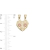 Thumbnail Image 2 of Te Amo Rose Breakable Heart Two-Tone Necklace Charm in 10K Gold