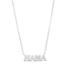 Thumbnail Image 0 of 1/8 CT. T.W. Diamond Mama Pendant Necklace in Sterling Silver - 18"