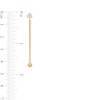 Thumbnail Image 1 of 10K Gold CZ Starburst Industrial Barbell - 16G 1 3/8"