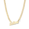 Thumbnail Image 0 of Bold Script Name Personalized Chain Necklace in Solid Sterling Silver with 14K Gold Plate (1 Line) - 18"