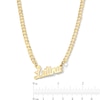 Thumbnail Image 2 of Bold Script Name Personalized Chain Necklace in Solid Sterling Silver with 14K Gold Plate (1 Line) - 18"