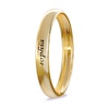 Thumbnail Image 3 of Engravable Wedding Band Ring in Sterling Silver with 14K Gold Plate