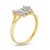 Thumbnail Image 1 of 10K Hollow Gold CZ Butterfly Split Ring - Size 7