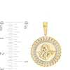 Thumbnail Image 2 of 10K Solid Gold 1/5 CT. T.W. Diamond Cupid Curb Chain Medallion Charm