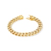 Thumbnail Image 0 of 14K Gold Plated 1/10 CT. T.W. Diamond Curb Link Bracelet