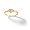 Thumbnail Image 0 of ​​​​​​​10K Solid Gold CZ Pink Heart Ring
