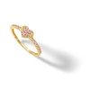 Thumbnail Image 2 of ​​​​​​​10K Solid Gold CZ Pink Heart Ring