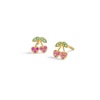 Thumbnail Image 0 of Child's 10K Solid Gold CZ and Synthetic Ruby Cherry Studs