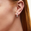 Thumbnail Image 1 of Sterling Silver CZ Marque and Round Dangle Earrings