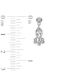 Thumbnail Image 2 of Sterling Silver CZ Marque and Round Dangle Earrings