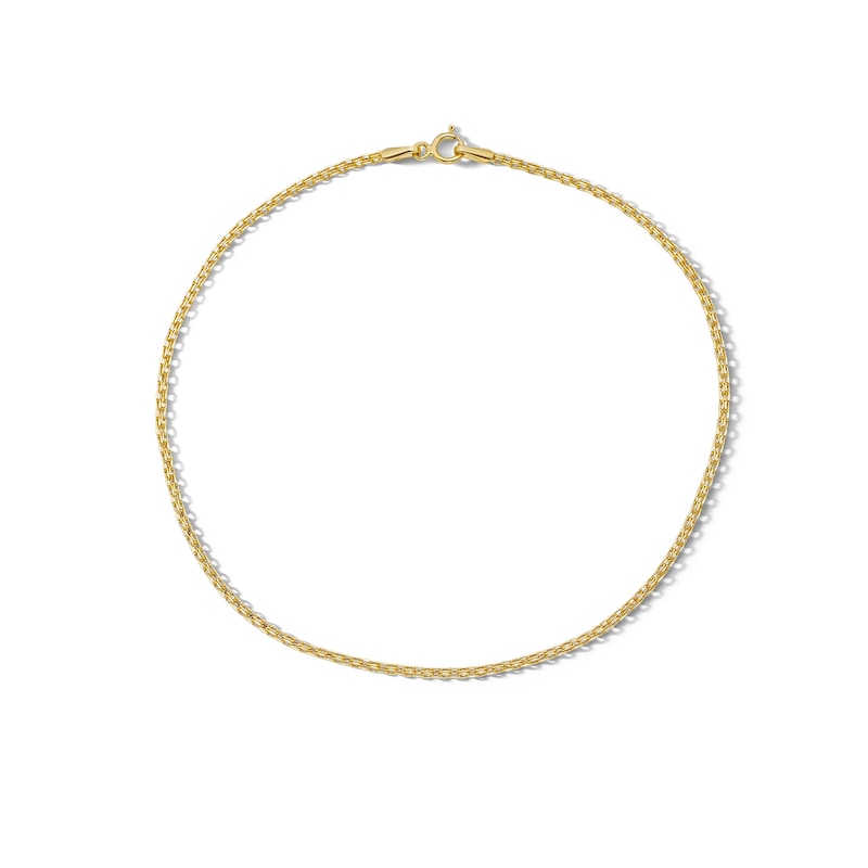 10K Solid Gold Forzentina Chain Anklet - 9" + 1"