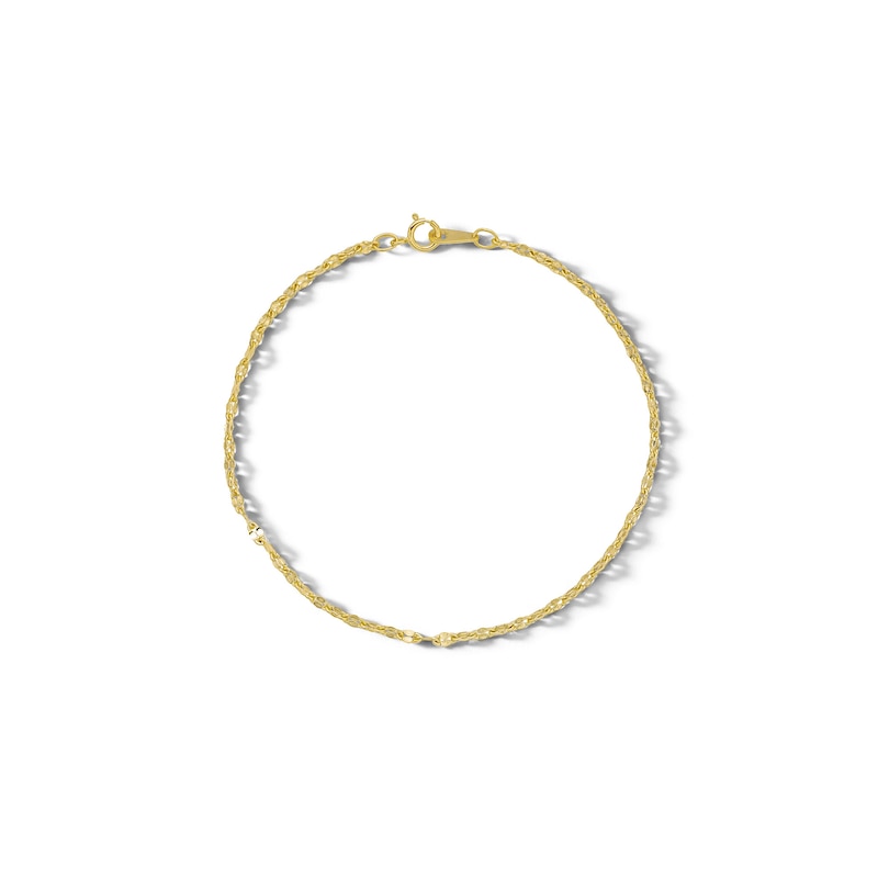 10K Hollow Gold Forzentina Chain Bracelet - 7.5"
