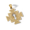 Thumbnail Image 2 of 10K Solid Gold Saint Benedict Two-Tone Necklace Charm