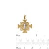 Thumbnail Image 3 of 10K Solid Gold Saint Benedict Two-Tone Necklace Charm