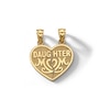 Thumbnail Image 0 of 10K Solid Gold Mom and Daughter Heart Breakable Necklace Charm