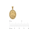 Thumbnail Image 3 of 14K Solid Gold Sacred Heart Medallion Necklace Charm