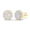 Thumbnail Image 0 of ​​​​​​​​​​​​​​10K Solid Gold 1 CT. T.W. Lab-Created Diamond Center Flower Studs