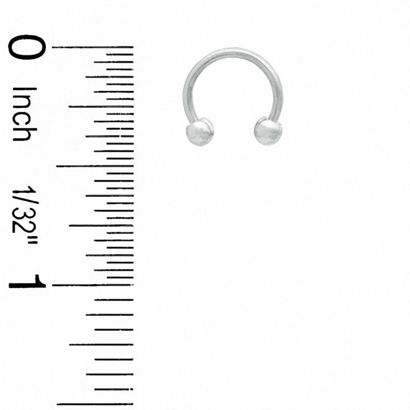 Solid Stainless Steel Horseshoe Pair - 18G 5/16"