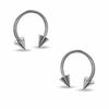 Thumbnail Image 0 of Solid and Tube Stainless Steel Spiked Horseshoe Pair - 16G 3/8"