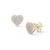 Thumbnail Image 0 of 1/10 CT. T.W. Diamond Micro Heart Stud Earrings in 10K Gold